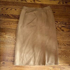 Classic Faux Suede Tan Women's Skirt